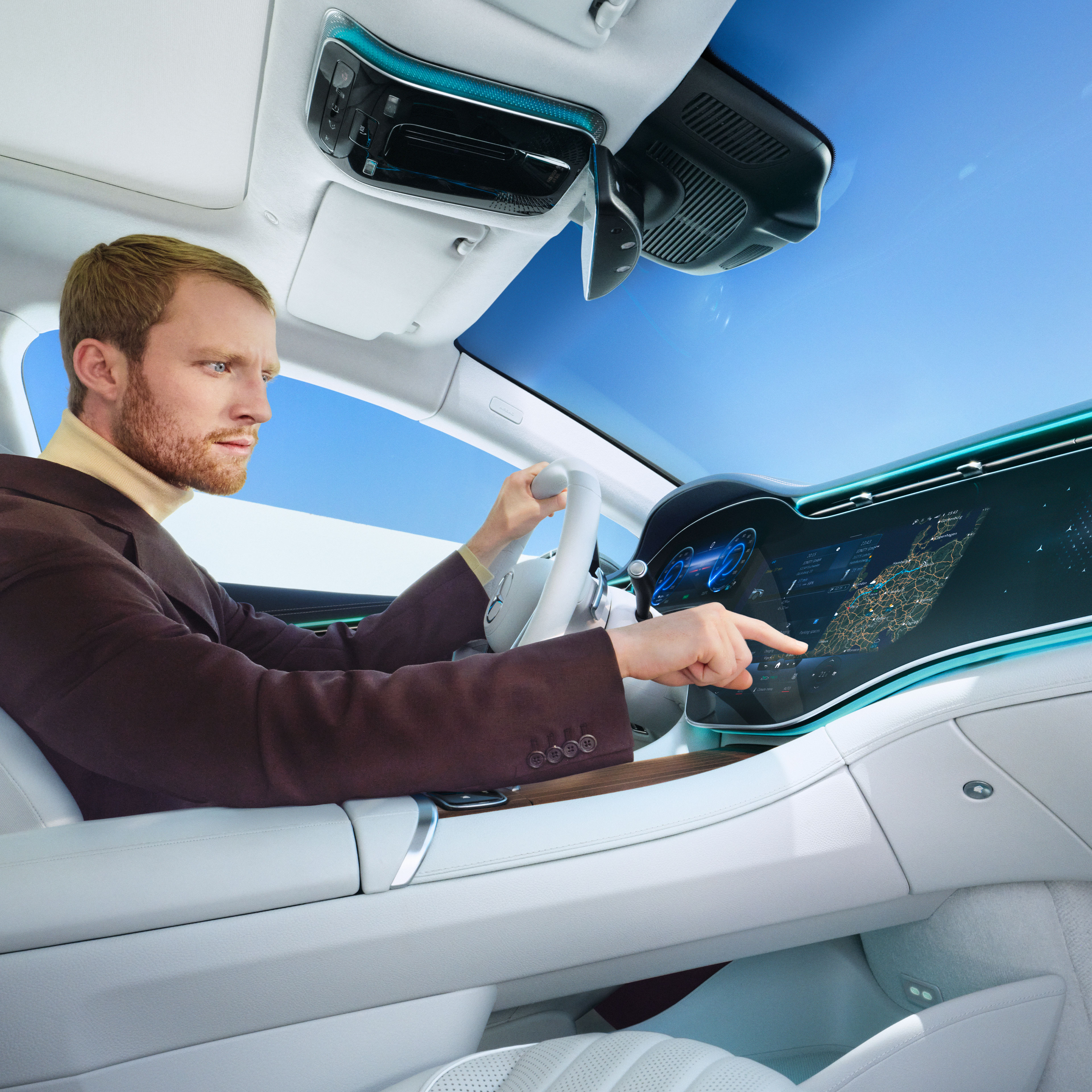 Digitale Extras Navigation | Mercedes-Benz Die Digitalen Extras "Navigation" in einem Mercedes-Benz Auto.