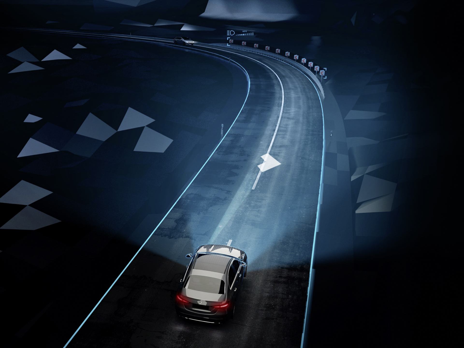 DIGITAL LIGHT | Sicherheit | Mercedes-Benz Die DIGITAL LIGHT-Scheinwerfer von Mercedes-Benz.