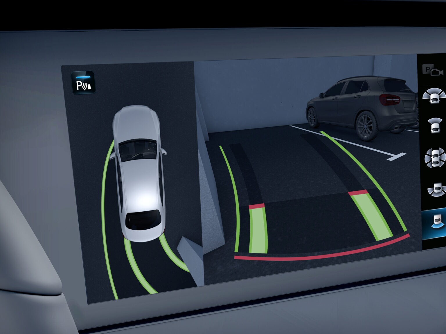 Mercedes-Benz EQS: Park-Paket mit 360°-Kamera